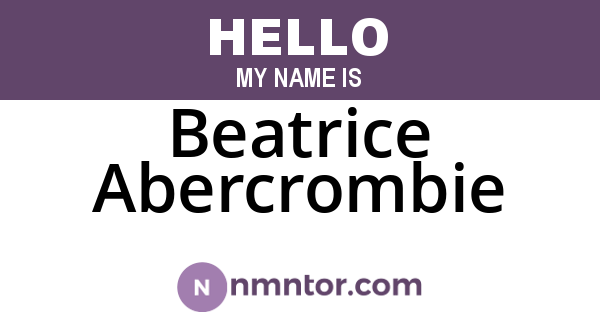 Beatrice Abercrombie