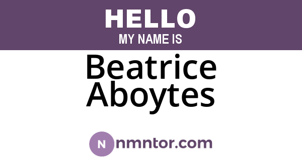 Beatrice Aboytes
