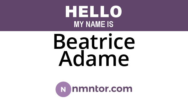 Beatrice Adame