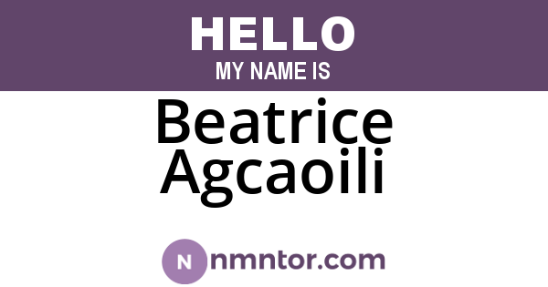Beatrice Agcaoili