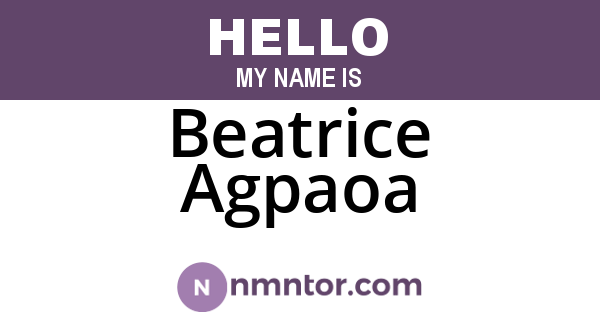 Beatrice Agpaoa
