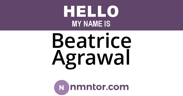 Beatrice Agrawal