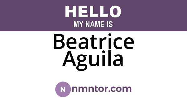 Beatrice Aguila
