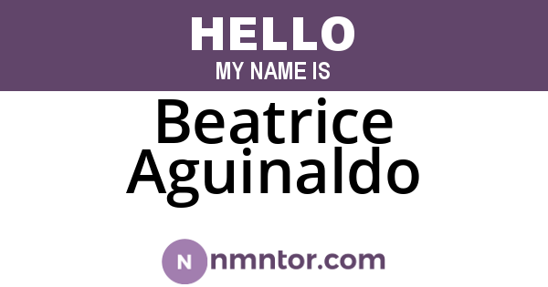 Beatrice Aguinaldo