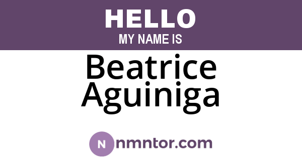 Beatrice Aguiniga