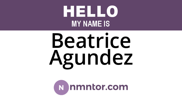 Beatrice Agundez