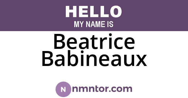 Beatrice Babineaux