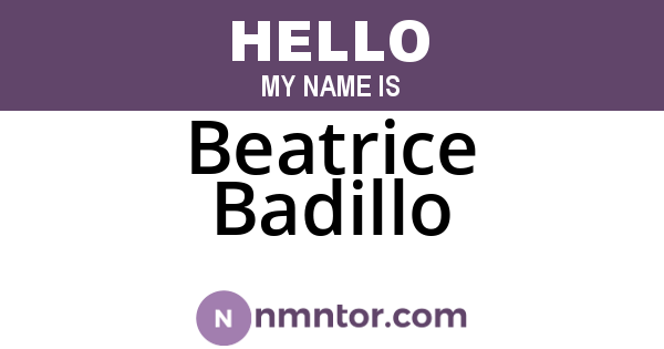 Beatrice Badillo