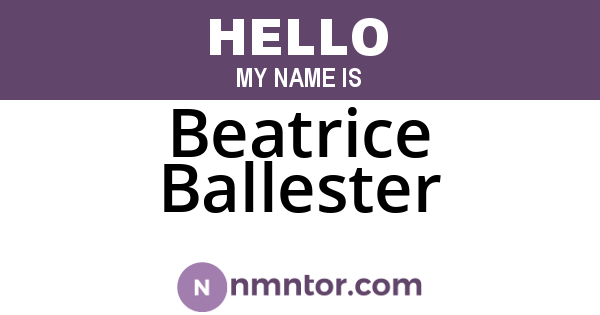 Beatrice Ballester