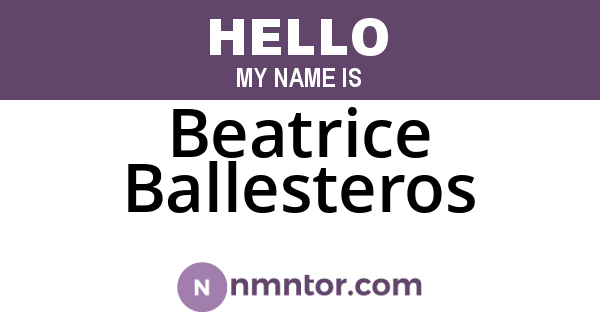 Beatrice Ballesteros