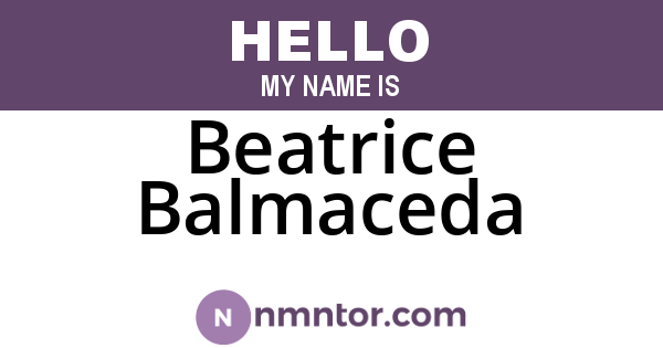 Beatrice Balmaceda