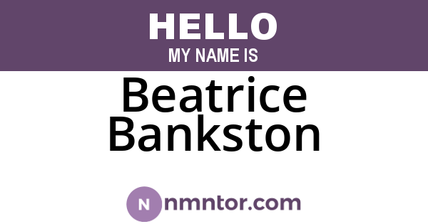 Beatrice Bankston