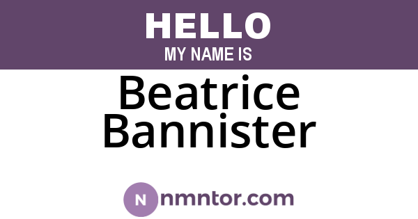 Beatrice Bannister