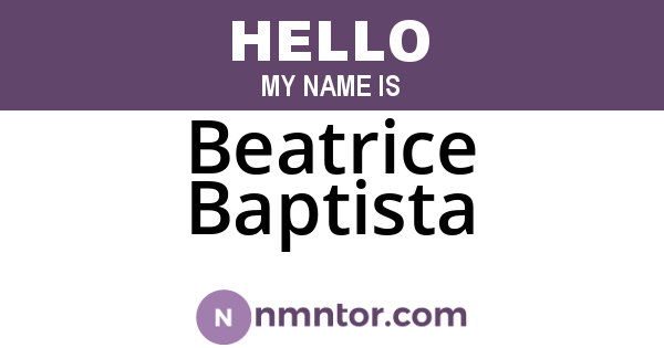 Beatrice Baptista