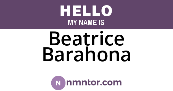Beatrice Barahona