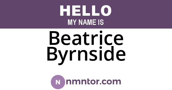 Beatrice Byrnside