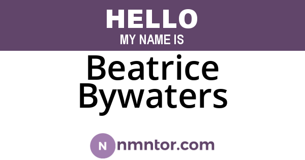 Beatrice Bywaters