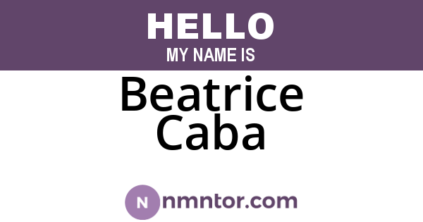Beatrice Caba