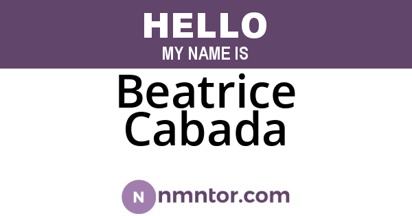 Beatrice Cabada