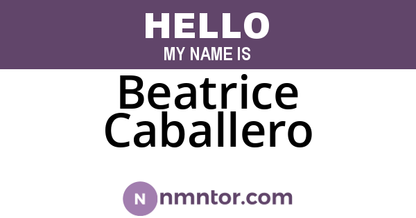 Beatrice Caballero
