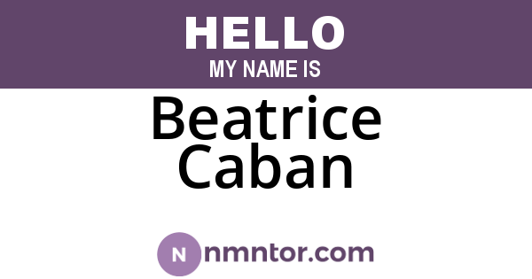 Beatrice Caban
