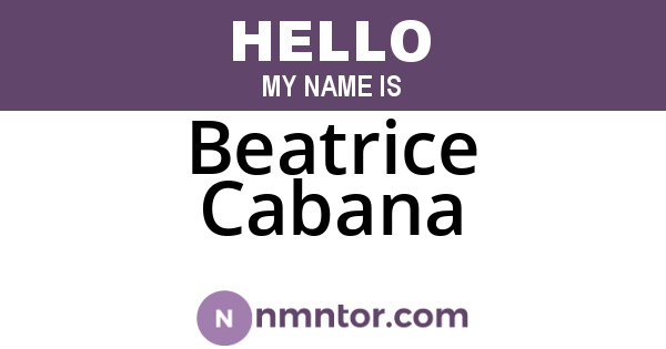 Beatrice Cabana