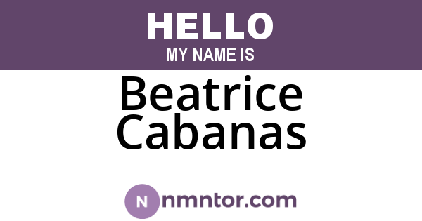 Beatrice Cabanas