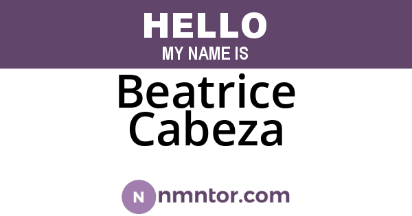Beatrice Cabeza