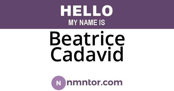 Beatrice Cadavid
