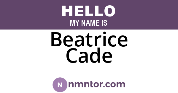 Beatrice Cade