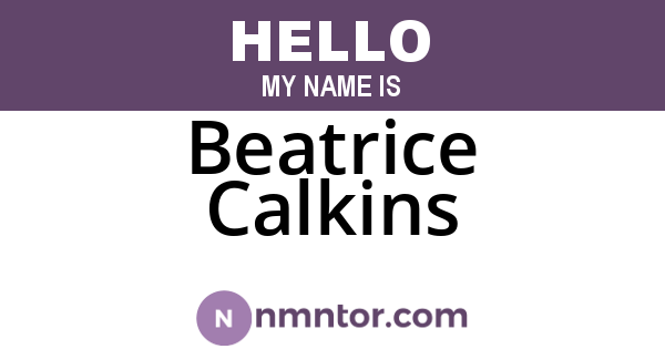 Beatrice Calkins