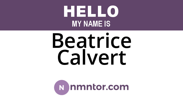 Beatrice Calvert
