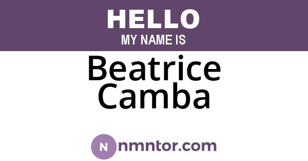 Beatrice Camba