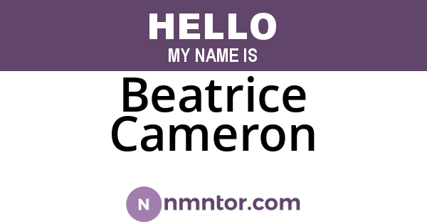 Beatrice Cameron