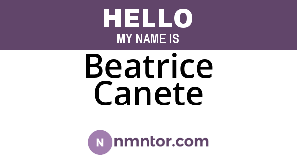 Beatrice Canete