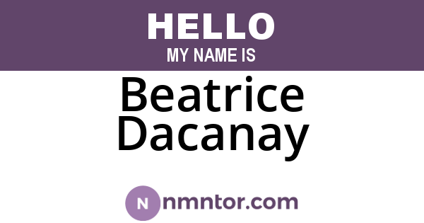 Beatrice Dacanay