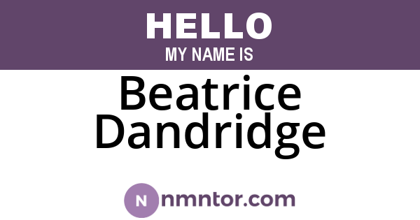 Beatrice Dandridge