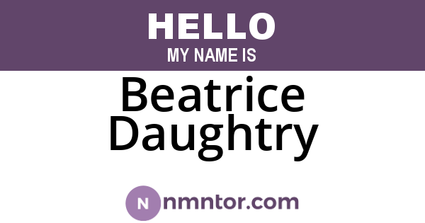 Beatrice Daughtry