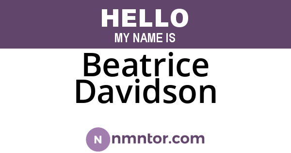 Beatrice Davidson