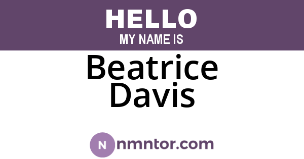Beatrice Davis