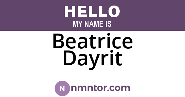 Beatrice Dayrit