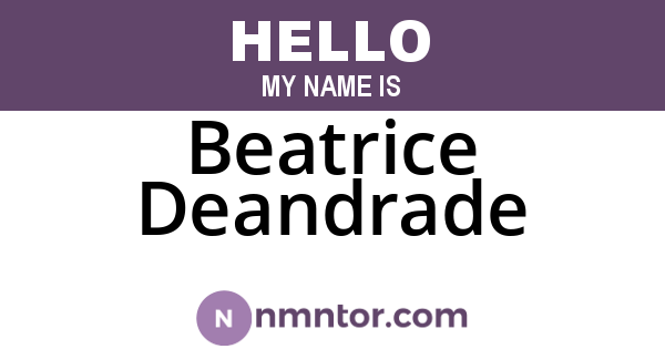 Beatrice Deandrade