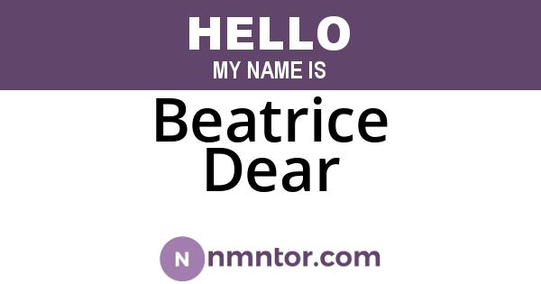 Beatrice Dear