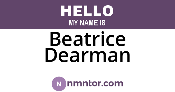 Beatrice Dearman