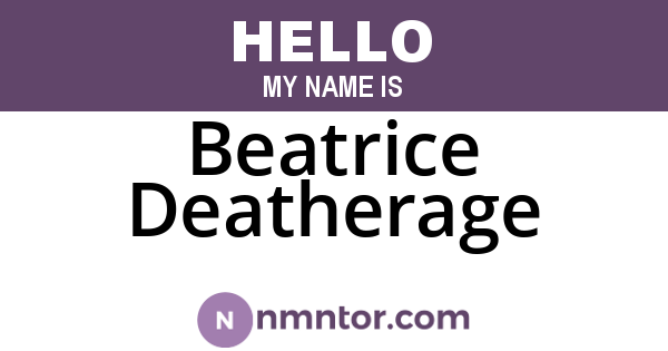 Beatrice Deatherage