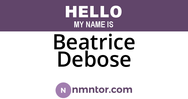 Beatrice Debose