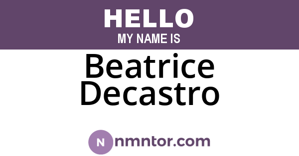 Beatrice Decastro