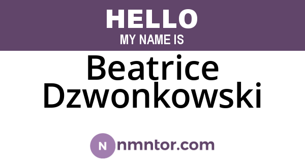 Beatrice Dzwonkowski