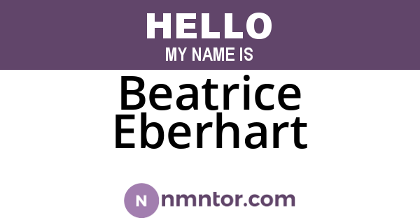 Beatrice Eberhart