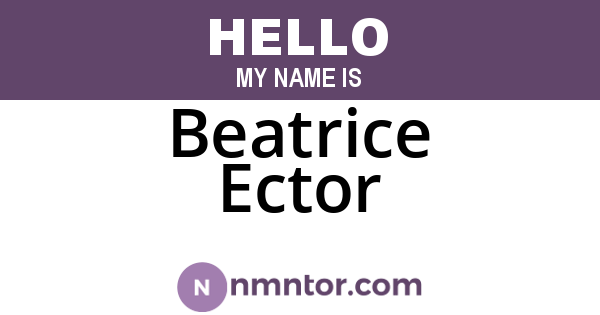 Beatrice Ector